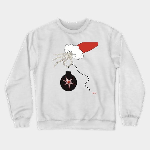 Skeleton Christmas Crewneck Sweatshirt by KBILU_Art